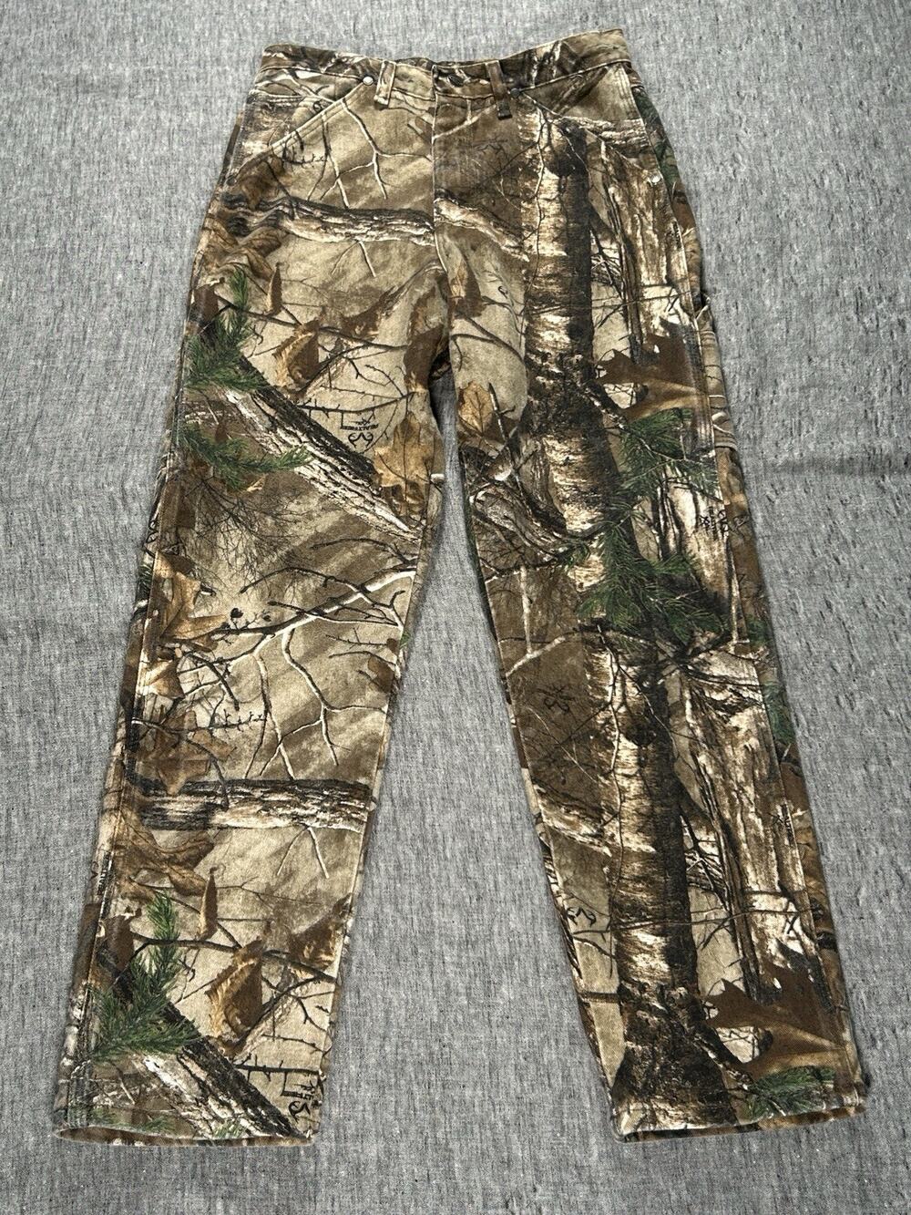 Wrangler ProGear Camouflage Carpenter Pants Mens 30x30 Real Tree Hunting